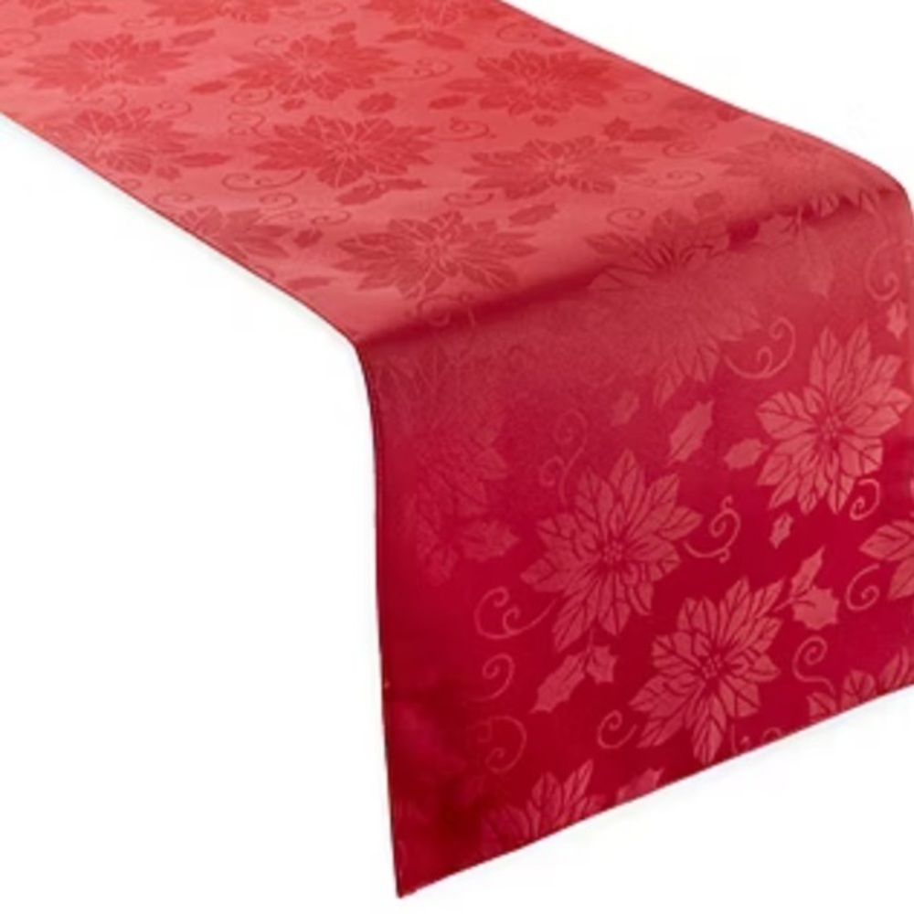 Homewear Holiday Red Jacquard Table Runner